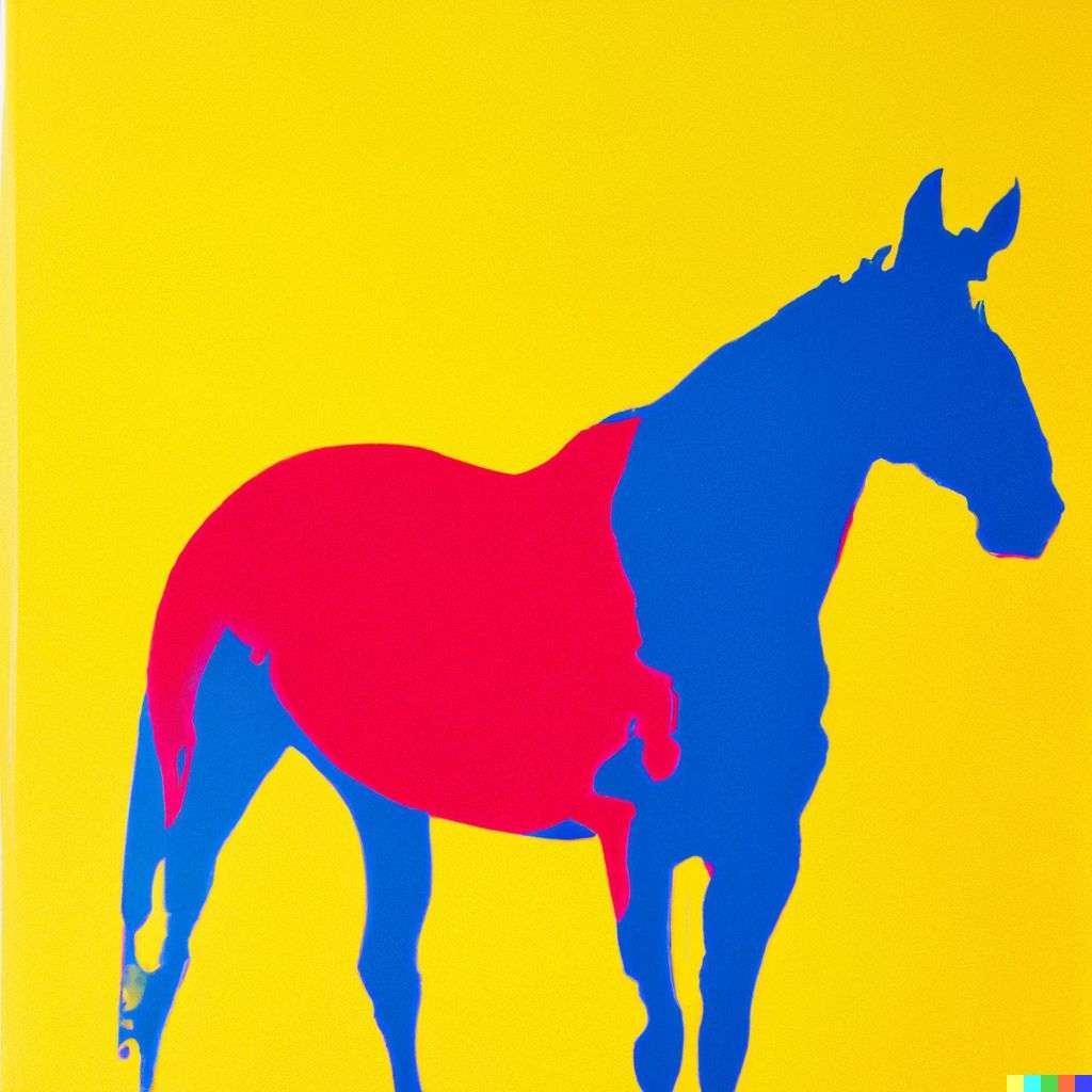 a horse, painting by Andy Warhol